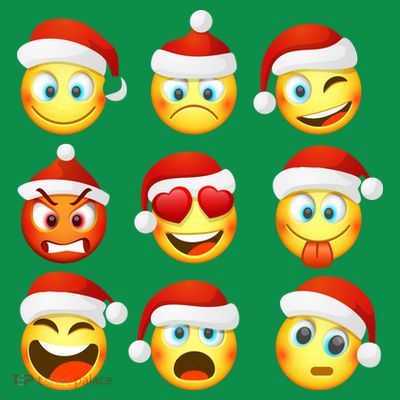 Christmas Emoji's Smiley T-Shirt