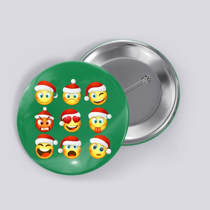 Christmas Emoji's Smiley Button