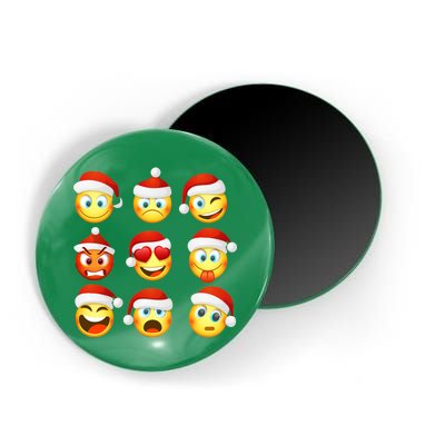 Christmas Emoji's Smiley Magnet