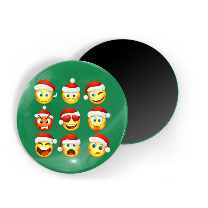 Christmas Emoji's Smiley Magnet