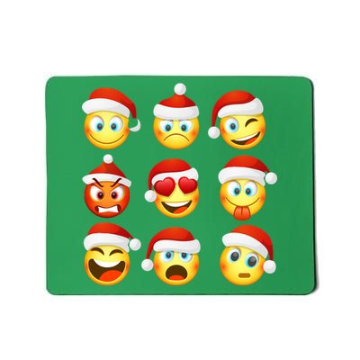 Christmas Emoji's Smiley Mousepad