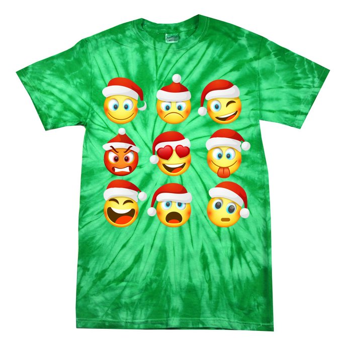 Christmas Emoji's Smiley Tie-Dye T-Shirt