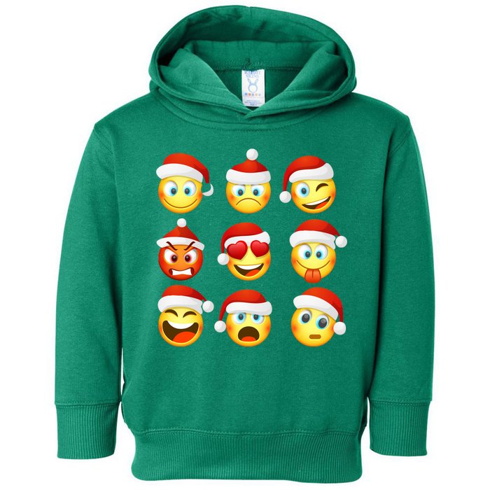 Christmas Emoji's Smiley Toddler Hoodie