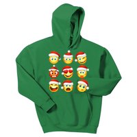 Christmas Emoji's Smiley Kids Hoodie