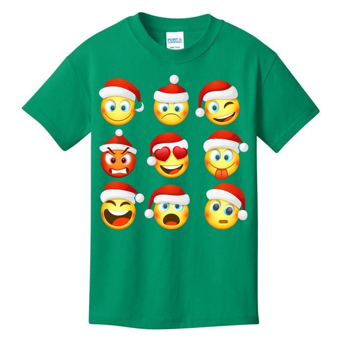 Christmas Emoji's Smiley Kids T-Shirt