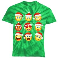 Christmas Emoji's Smiley Kids Tie-Dye T-Shirt