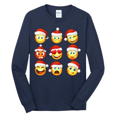 Christmas Emoji's Smiley Tall Long Sleeve T-Shirt