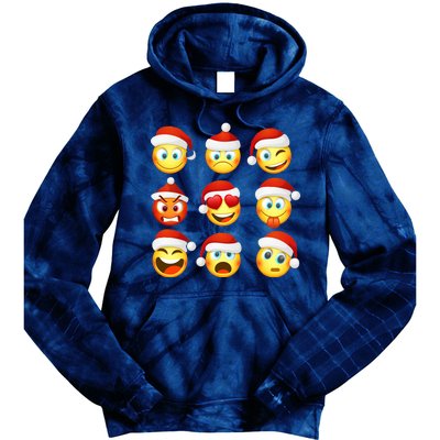 Christmas Emoji's Smiley Tie Dye Hoodie