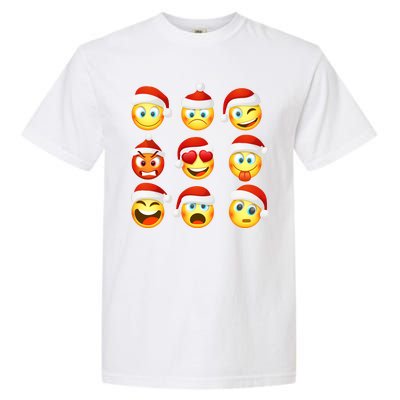 Christmas Emoji's Smiley Garment-Dyed Heavyweight T-Shirt