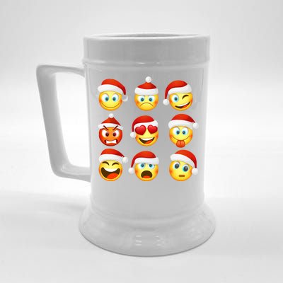 Christmas Emoji's Smiley Beer Stein