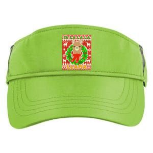 Christmas Fa La La La Llama Ugly Sweater Adult Drive Performance Visor