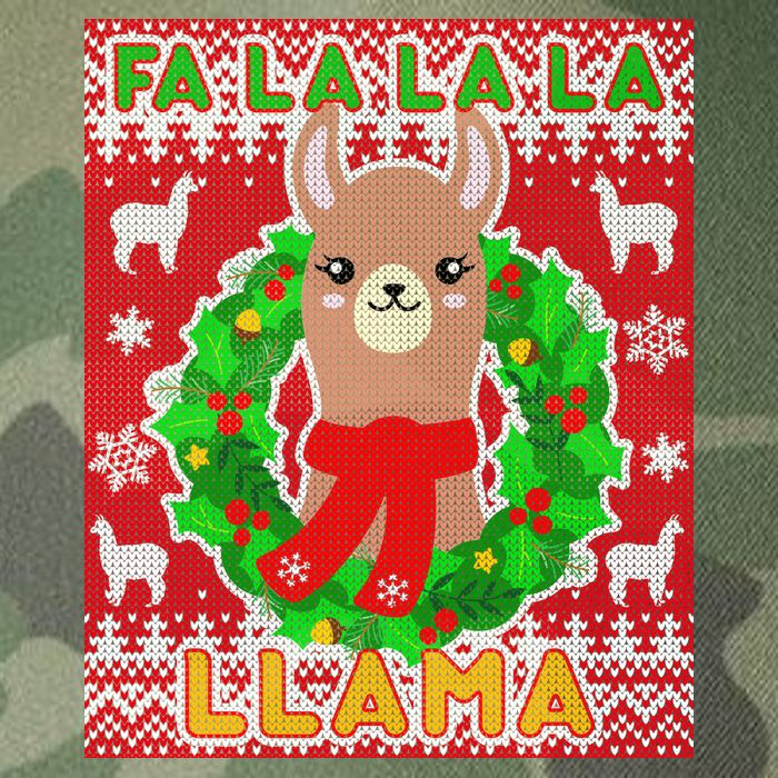 Christmas Fa La La La Llama Ugly Sweater Legacy Tie Dye Trucker Hat