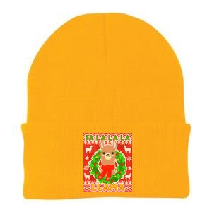 Christmas Fa La La La Llama Ugly Sweater Knit Cap Winter Beanie