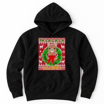 Christmas Fa La La La Llama Ugly Sweater Hoodie