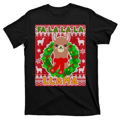 Christmas Fa La La La Llama Ugly Sweater T-Shirt