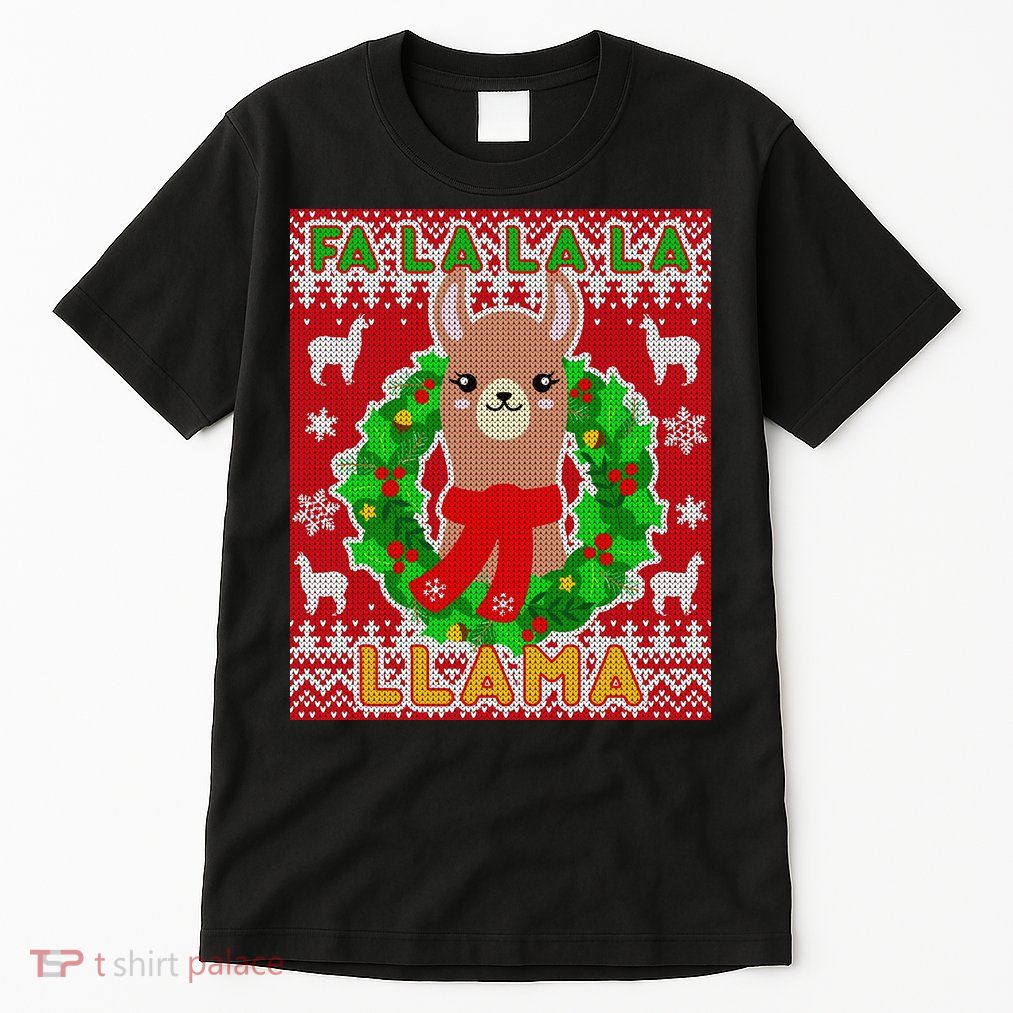Christmas Fa La La La Llama Ugly Sweater Tall T-Shirt