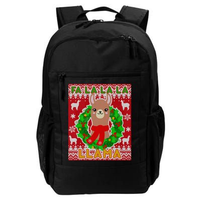 Christmas Fa La La La Llama Ugly Sweater Backpack