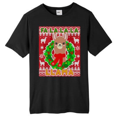 Christmas Fa La La La Llama Ugly Sweater Tall Fusion ChromaSoft Performance T-Shirt