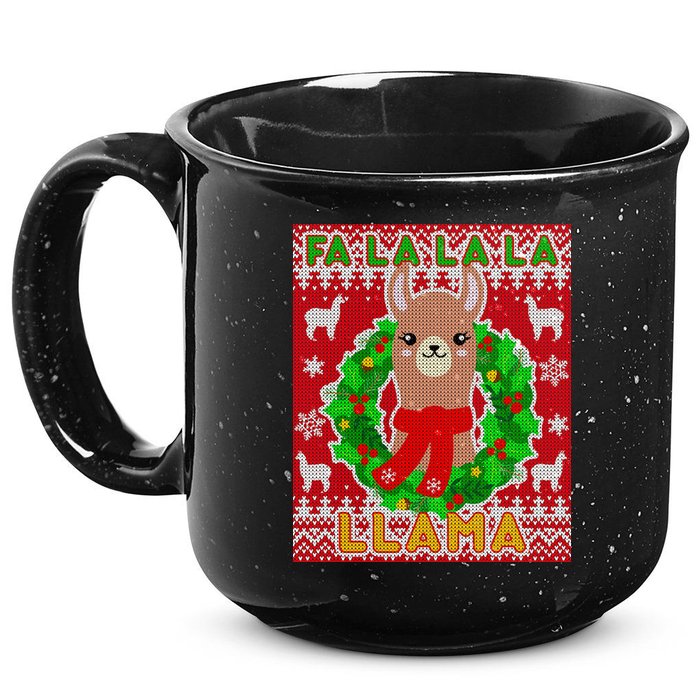 Christmas Fa La La La Llama Ugly Sweater 15oz Campfire Ceramic Mug