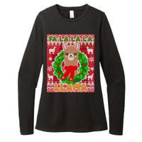 Christmas Fa La La La Llama Ugly Sweater Womens CVC Long Sleeve Shirt