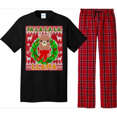 Christmas Fa La La La Llama Ugly Sweater Pajama Set