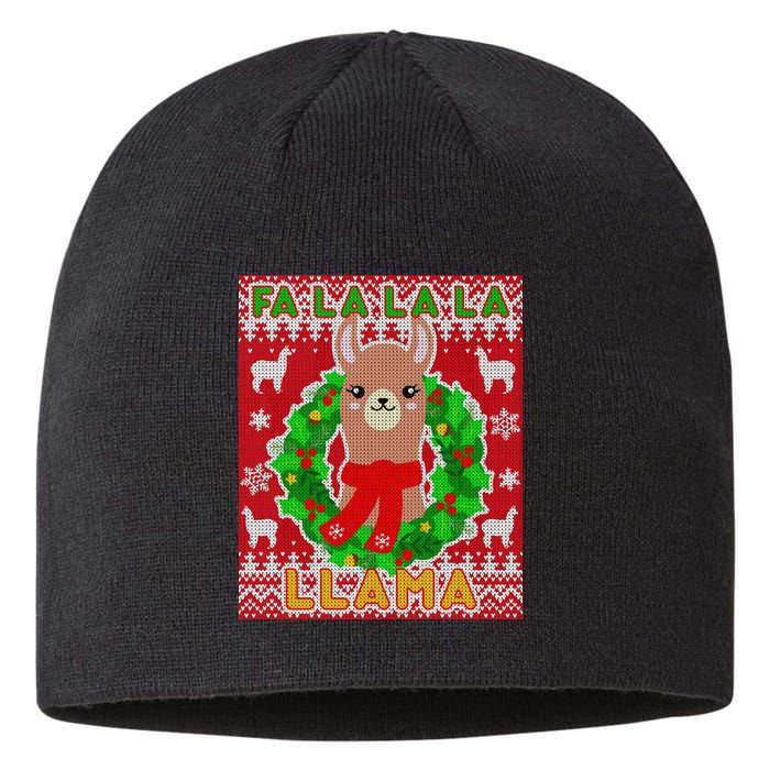 Christmas Fa La La La Llama Ugly Sweater Sustainable Beanie