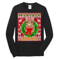 Christmas Fa La La La Llama Ugly Sweater Tall Long Sleeve T-Shirt