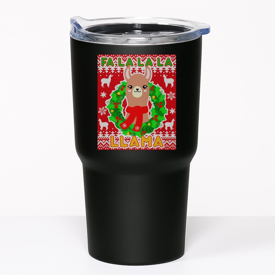 Christmas Fa La La La Llama Ugly Sweater Tumbler