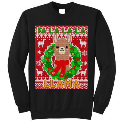 Christmas Fa La La La Llama Ugly Sweater Tall Sweatshirt