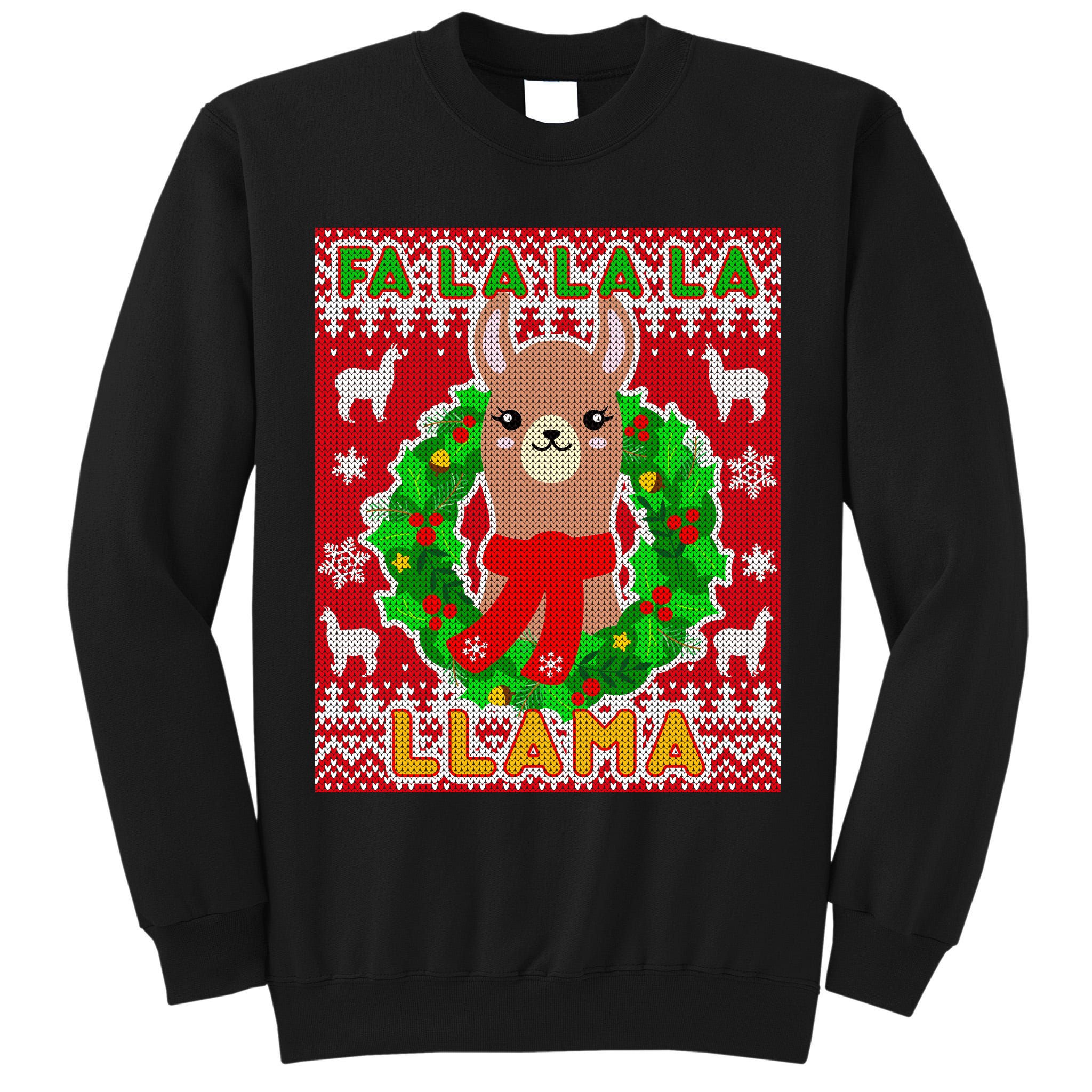 Christmas Fa La La La Llama Ugly Sweater Tall Sweatshirt