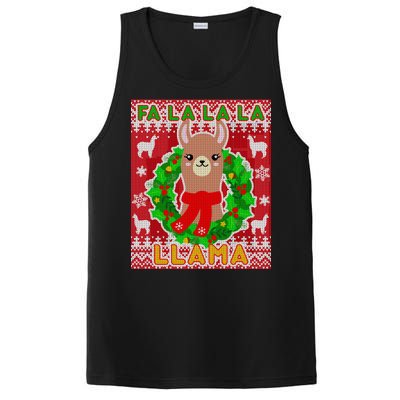 Christmas Fa La La La Llama Ugly Sweater PosiCharge Competitor Tank