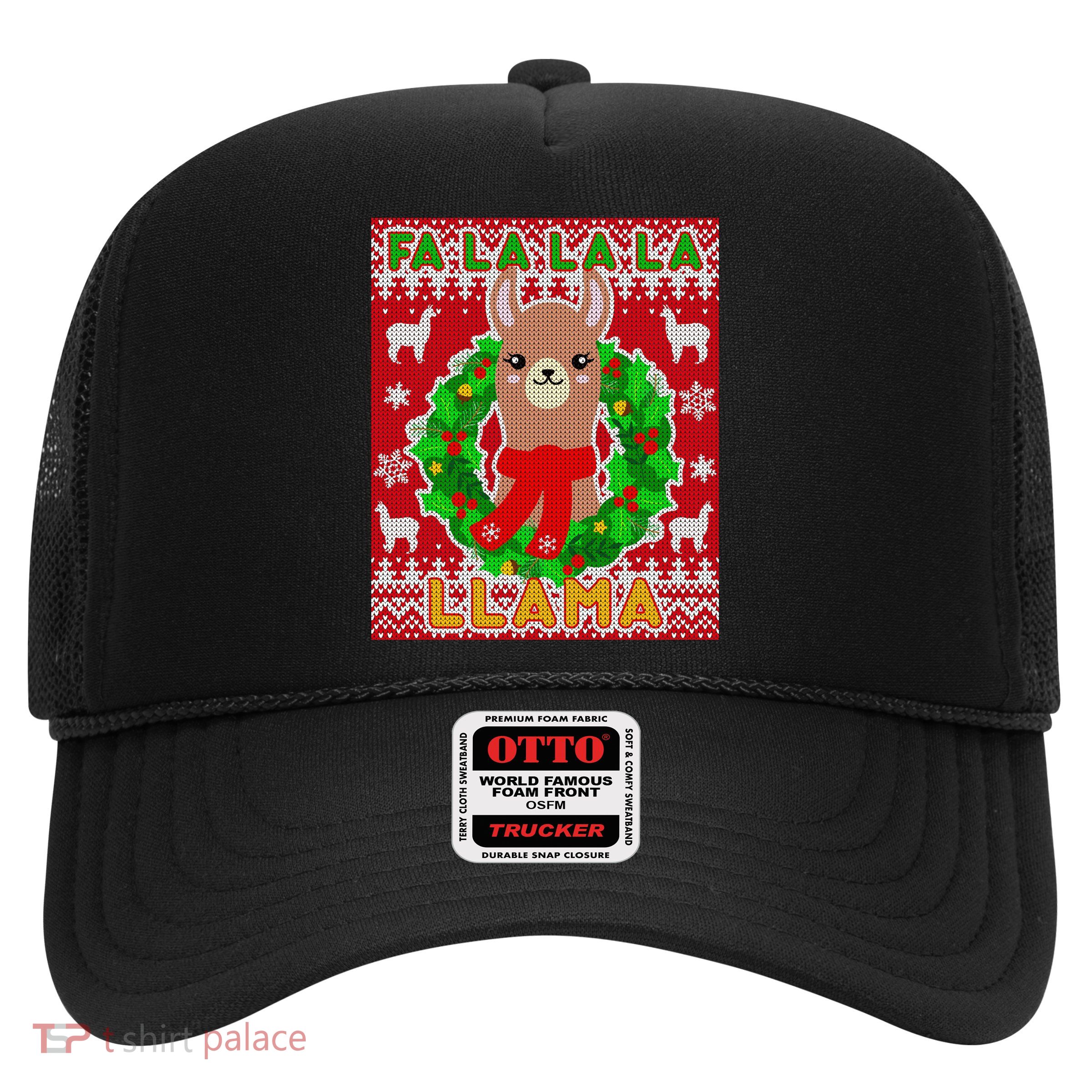 Christmas Fa La La La Llama Ugly Sweater Trucker Hat