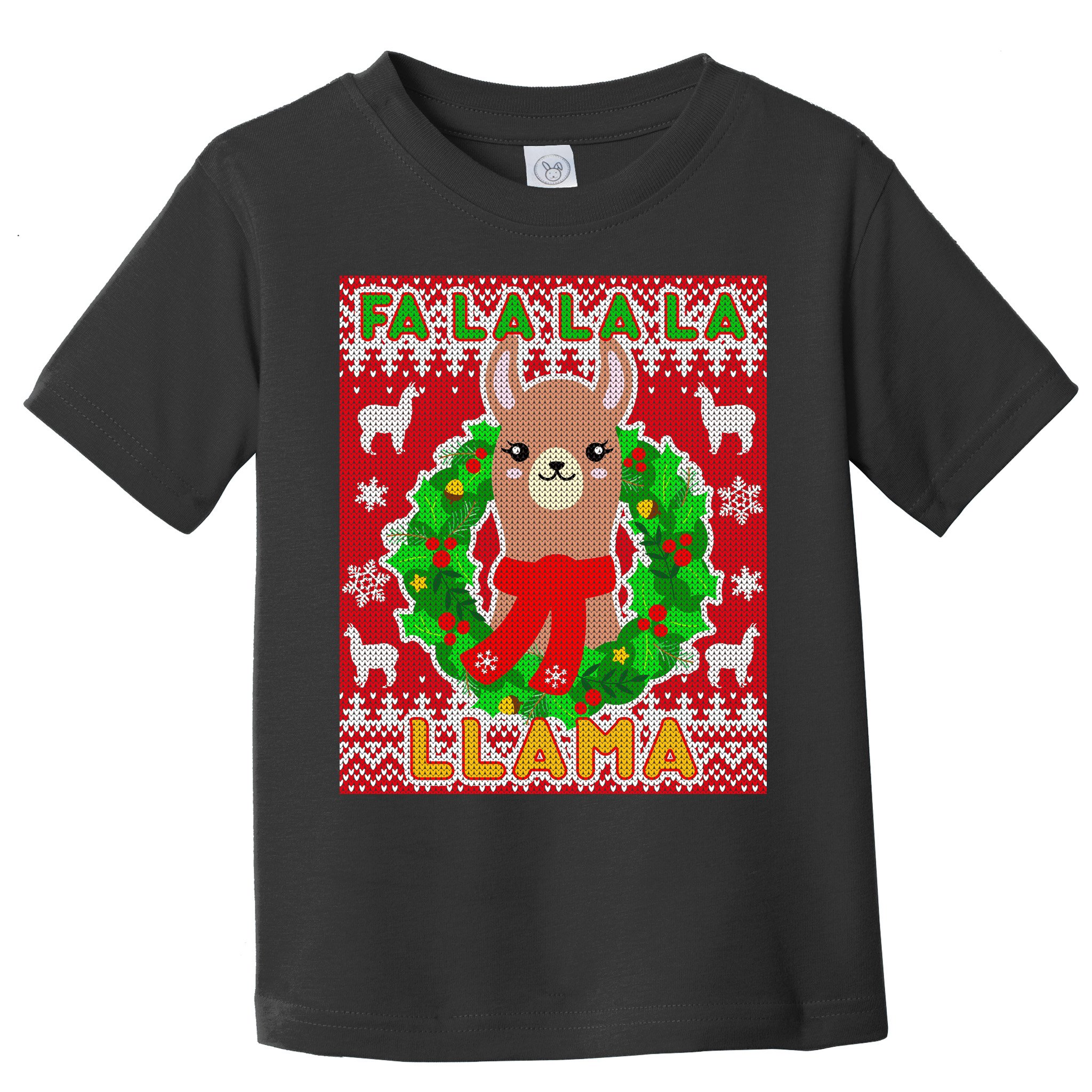 Christmas Fa La La La Llama Ugly Sweater Toddler T-Shirt