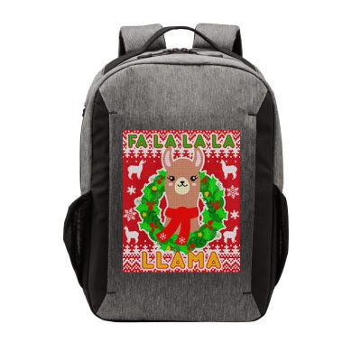 Christmas Fa La La La Llama Ugly Sweater Vector Backpack