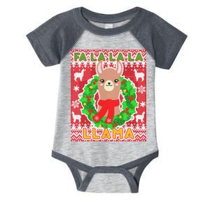 Christmas Fa La La La Llama Ugly Sweater Infant Baby Jersey Bodysuit