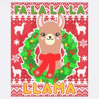 Christmas Fa La La La Llama Ugly Sweater Garment-Dyed Sweatshirt