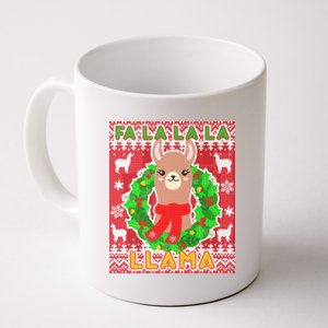 Christmas Fa La La La Llama Ugly Sweater Coffee Mug