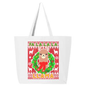 Christmas Fa La La La Llama Ugly Sweater 25L Jumbo Tote