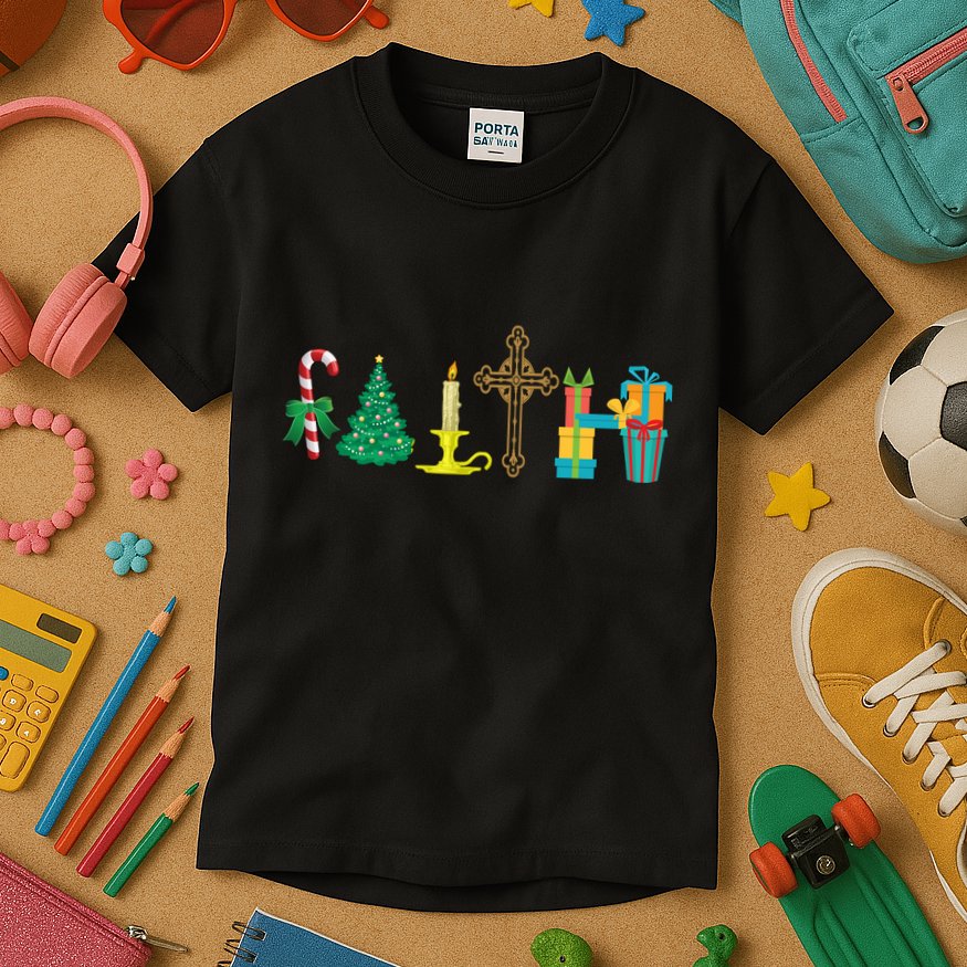 Christmas Faith Kids T-Shirt