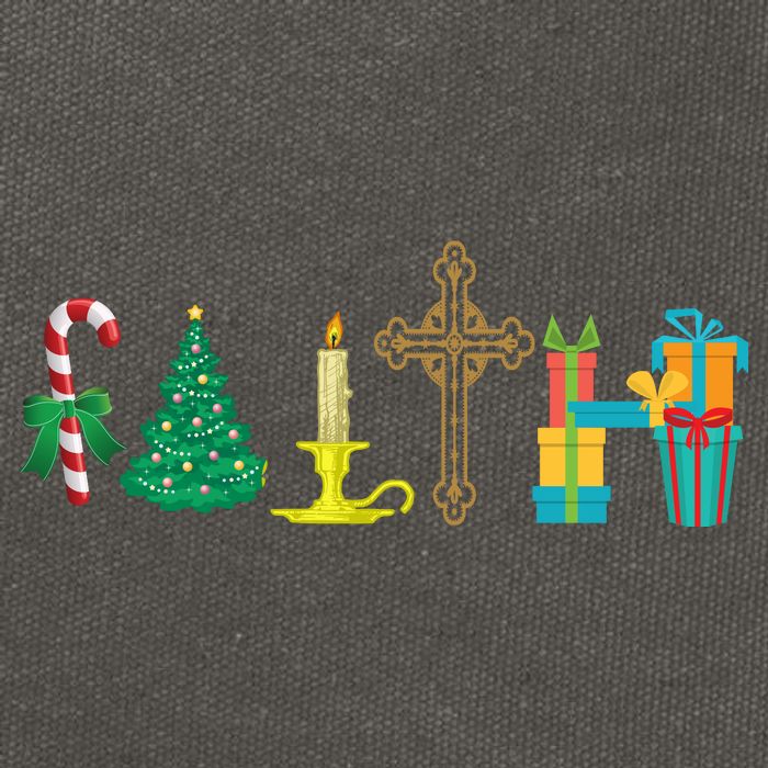 Christmas Faith Cotton Canvas Backpack