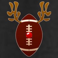 Christmas Football Reindeer  7 Panel Mesh Trucker Snapback Hat