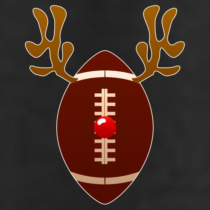 Christmas Football Reindeer  7 Panel Mesh Trucker Snapback Hat