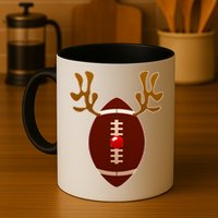 Christmas Football Reindeer  Mug