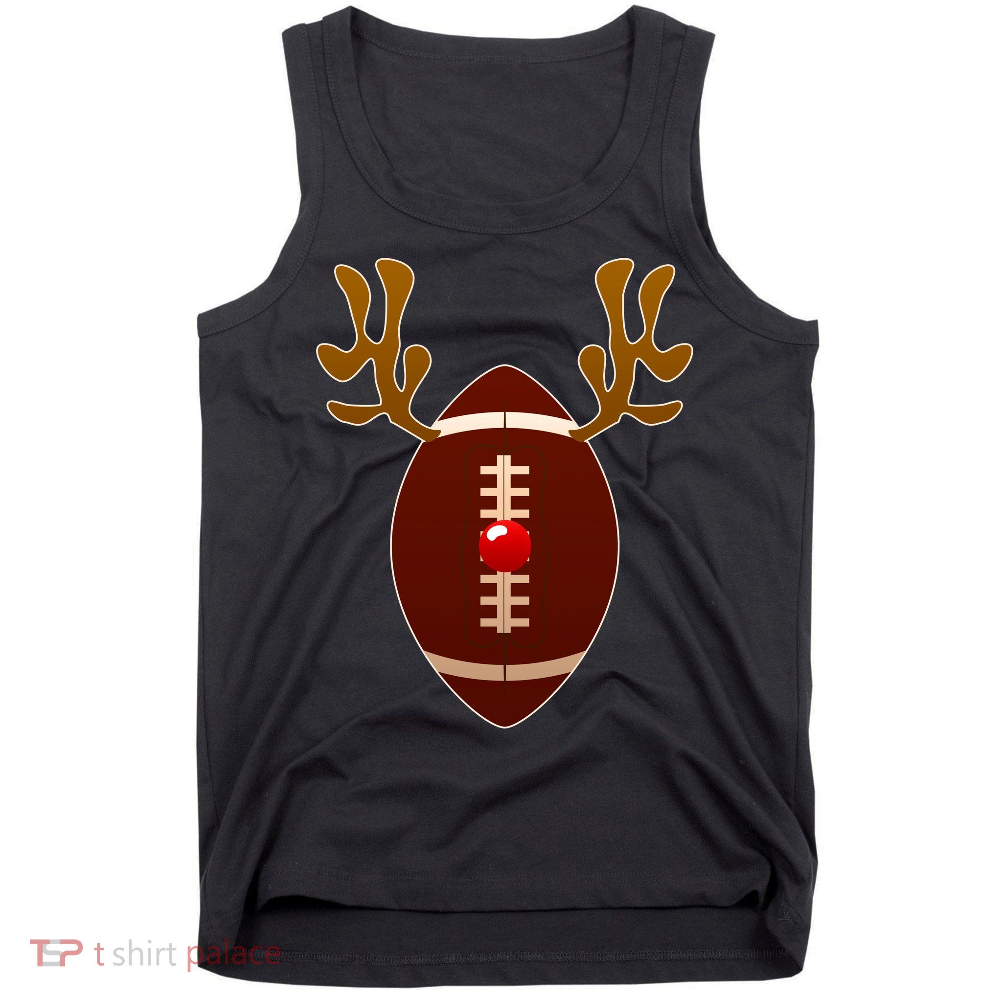Christmas Football Reindeer  Tank Top