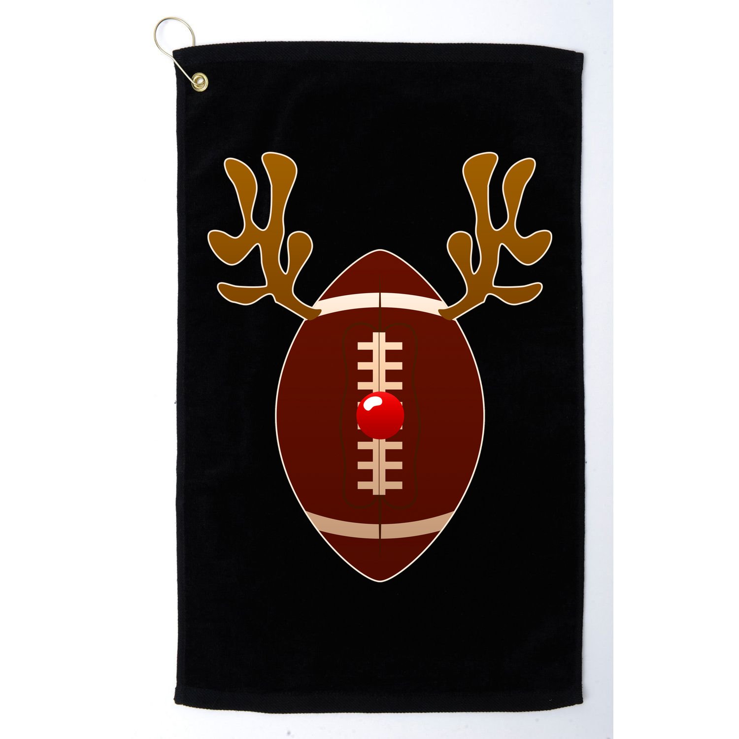 Christmas Football Reindeer  Golf Towel