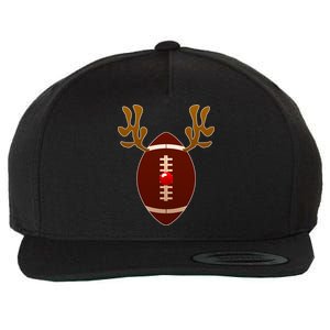 Christmas Football Reindeer  Wool Snapback Cap