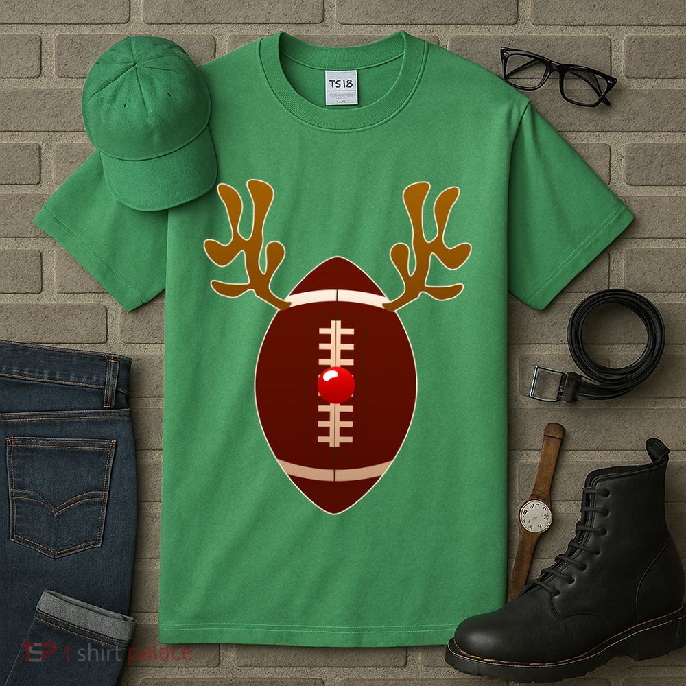 Christmas Football Reindeer  Tall T-Shirt