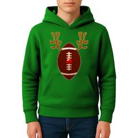 Christmas Football Reindeer  Kids Hoodie