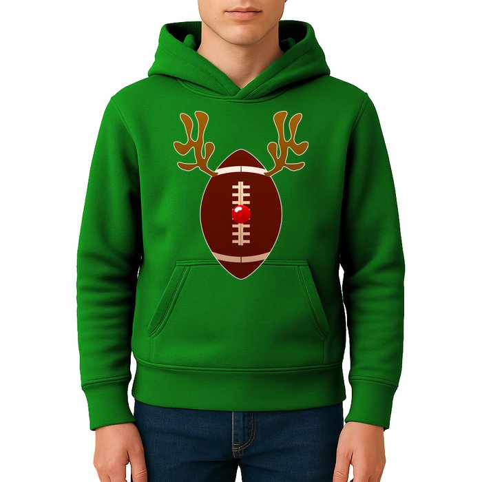 Christmas Football Reindeer  Kids Hoodie