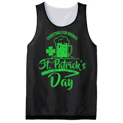 Christmas For Drunks St. Patrick's Day Mesh Reversible Basketball Jersey Tank